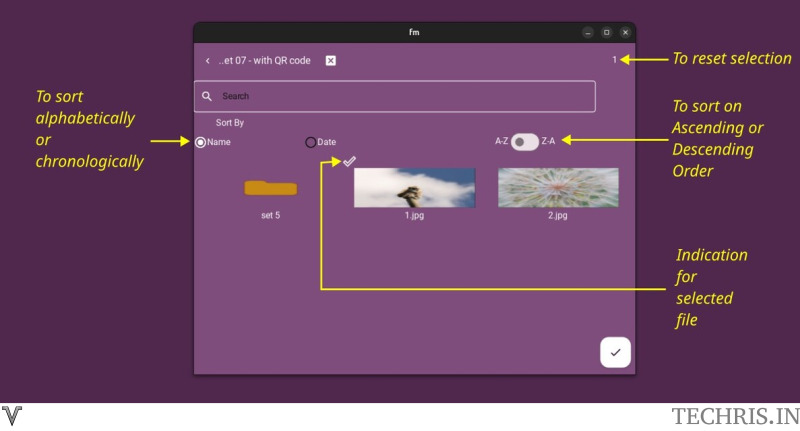 Components of modified KivyMD file manager