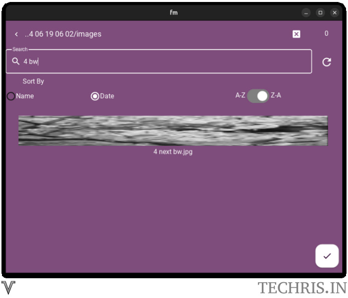 Modified kivyMD file manager with files filtered based on multiple search text