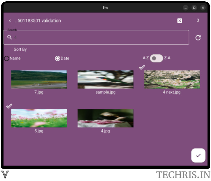 Modified kivyMD file manager with files sorted in ascending order of date modified