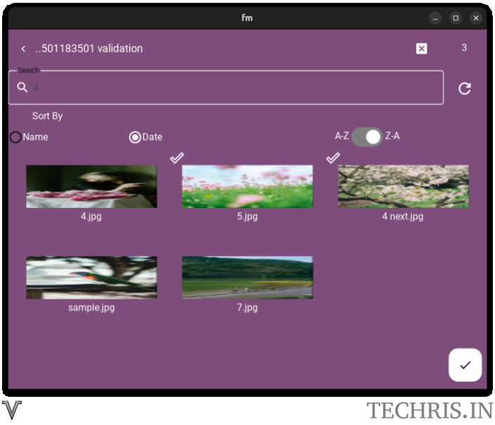 Modified kivyMD file manager with files sorted in descending order of date modified