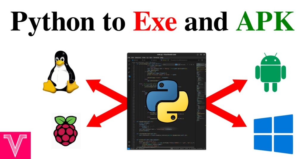 How to convert python code to exe and apk for Linux, Android, Windows, Raspberry Pi and Libre computer