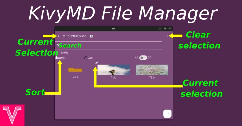 File manager with search and sort option for Kivy and Kivymd